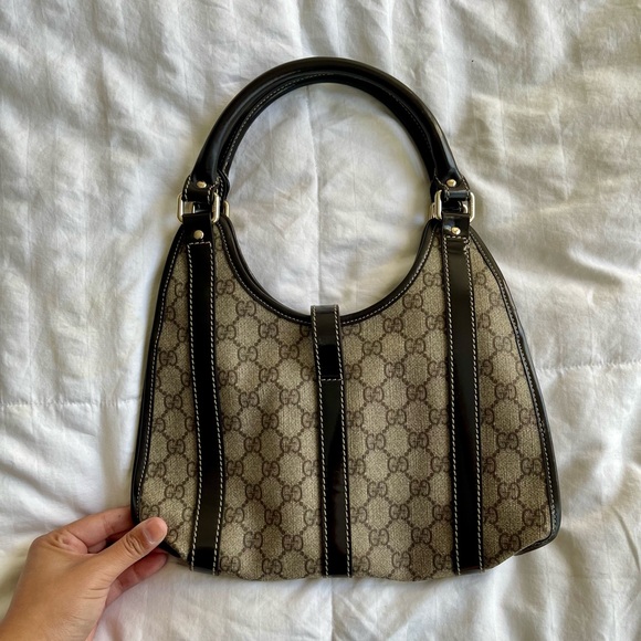 Gucci Monogram Joy Shoulder Bag (Brown, Horsebit style) - Picture 3 of 7